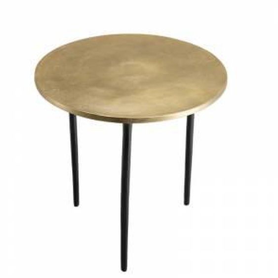 SO INSIDE Table dappoint ronde avec plateau 51 cm en aluminium doré ELEGANCE