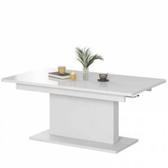 SO INSIDE Table extensible et réglable en hauteur blanche ALLAN