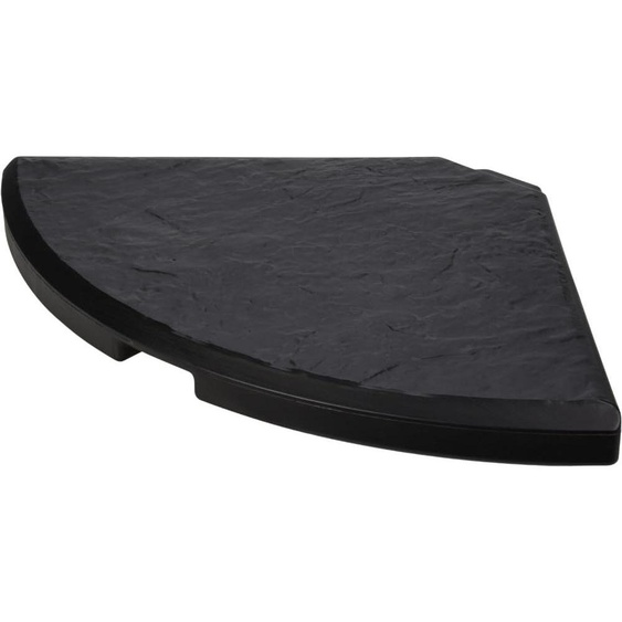 Socle en béton pour parasol - Rond - 50 x 50 cm - Noir