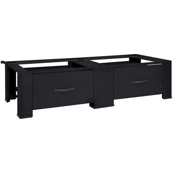 Socle pour Machine à Laver 2 pcs Noir 64 x 55 x 32.5 cm Acier