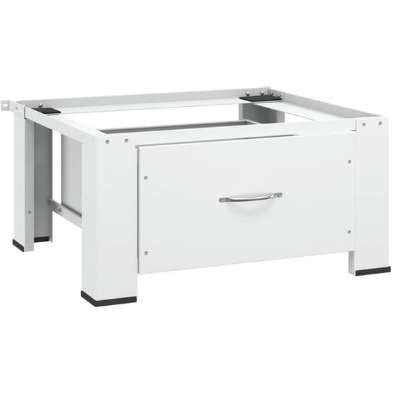 Socle pour machine à laver avec tiroir Blanc