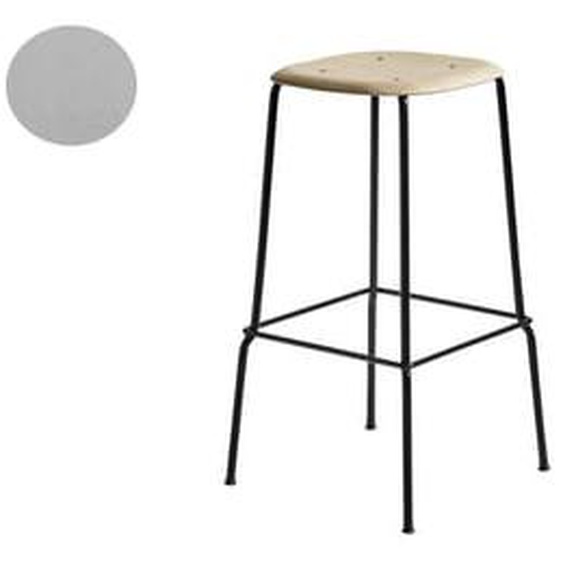 Soft Edge 80 Bar Stool - gris décapé - noir - 65 cm