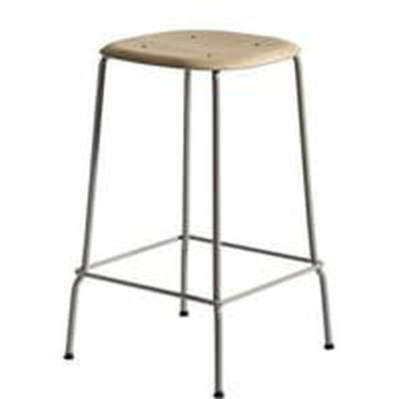 Soft Edge 80 Bar Stool - mat verni - gris clair - 75 cm