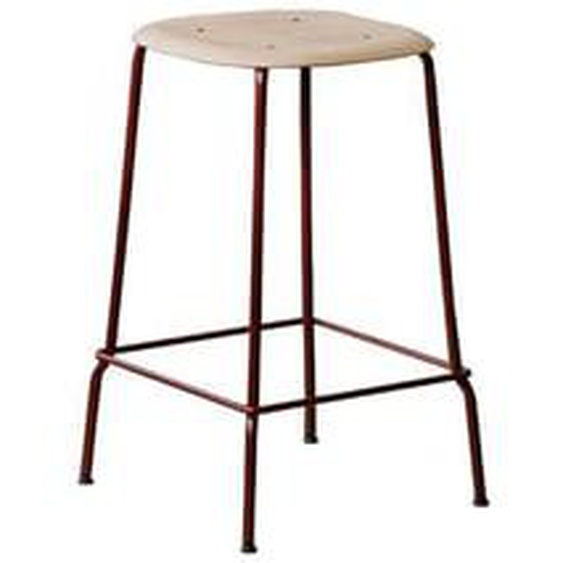 Soft Edge 80 Bar Stool - mat verni - rouge automne - 65 cm