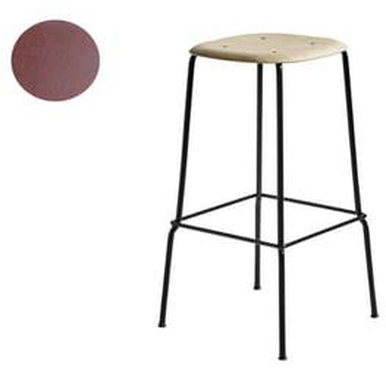 Soft Edge 80 Bar Stool - rubis décapé - noir - 65 cm