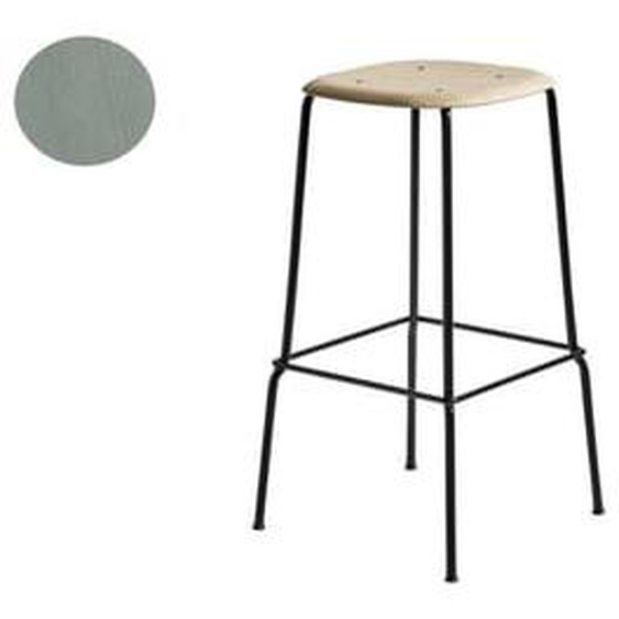 Soft Edge 80 Bar Stool - vert brume décapé - noir - 75 cm