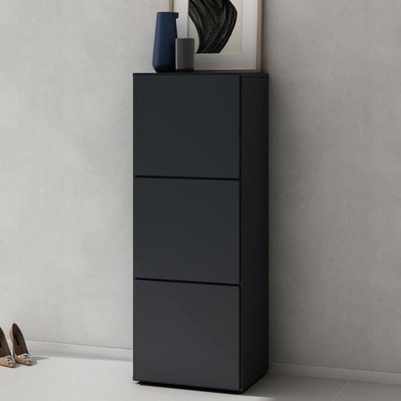 Sogood Meuble à Chaussures Gris Noir Mat 45x120cm Rangement Armoire à Chaussures 6 Compartiments Range-Chaussures 02