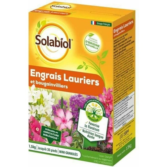 SOLABIOL SOLAURY15 Engrais pour laurier-bougainvillée - 1,5 kg