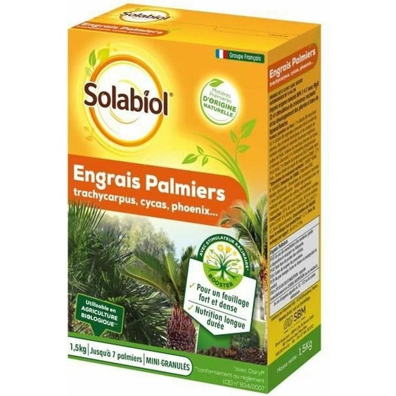SOLABIOL SOPALMY15 Engrais pour palmiers et plantes méditerranéennes - 1,5 kg
