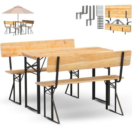 Solidchoice - Ensemble de 3 tabourets de bar en bois avec dossier