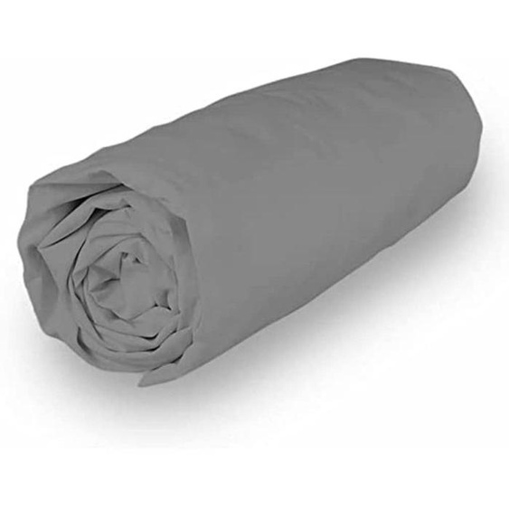 Solidchoice - Housse de couette en coton percale, 160 x 200 cm, couleur grise