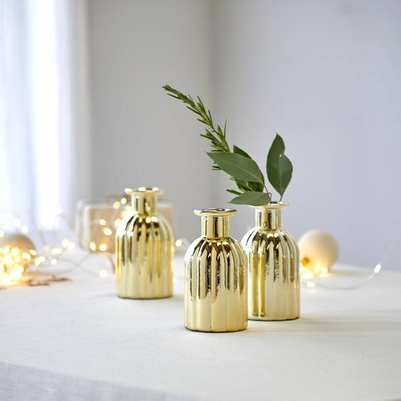 Soliflores en verre - lot de 3 -