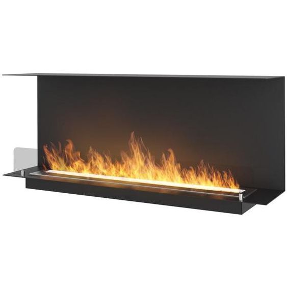 Sololed - Cheminée Bioéthanol Encastrable Design C1200 V.1 avec Vitre Ouverte sur 3 Côtés Brûleur 3 Litres