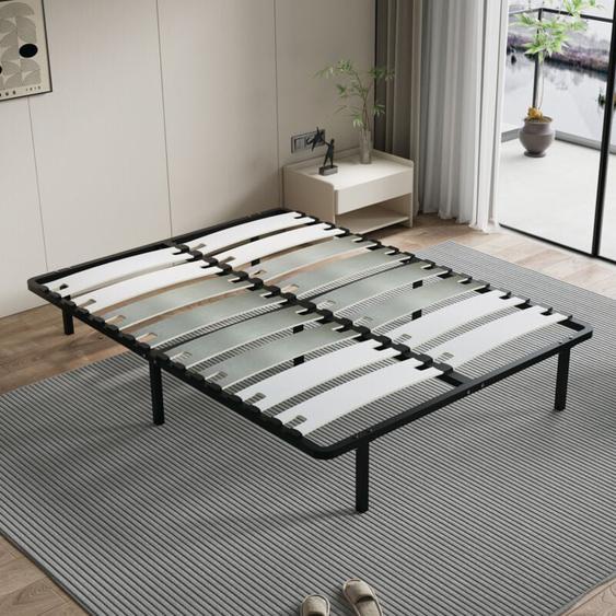 Teeno - Sommier 140x190cm,2x8 Lattes de 125 mm, 7 Pieds, Lit 140x190cm, Montage Rapide, Sommiers à Lattes en Bois pour Adulte