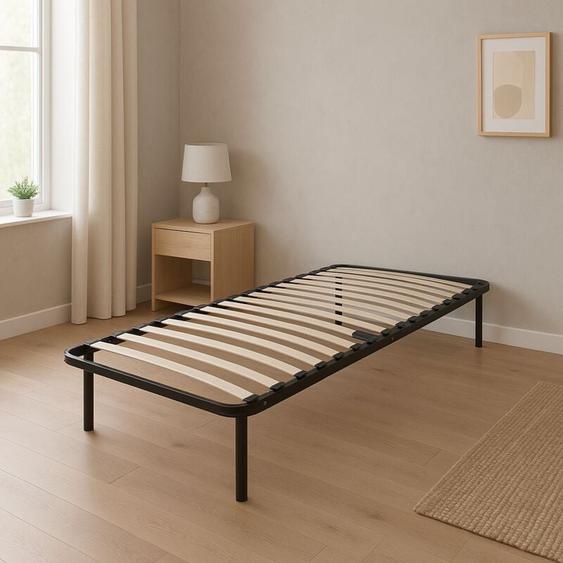 King Of Dreams - Sommier 70x190 Cadre à Lattes Renforcé Métal 1,4 mm - 34 Lattes 9 mm et 3,5 cm - Soutien Réglable - 4 Pieds x 29 cm - Confort