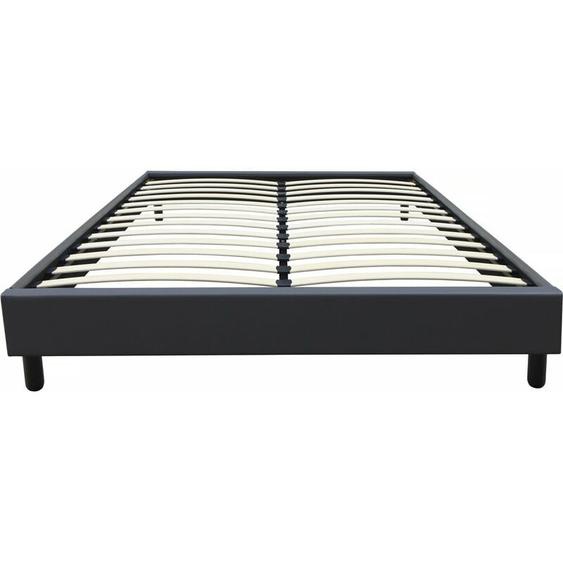 Habitat Et Jardin - Sommier Andy - 160 x 200 cm - pvc - Gris anthracite