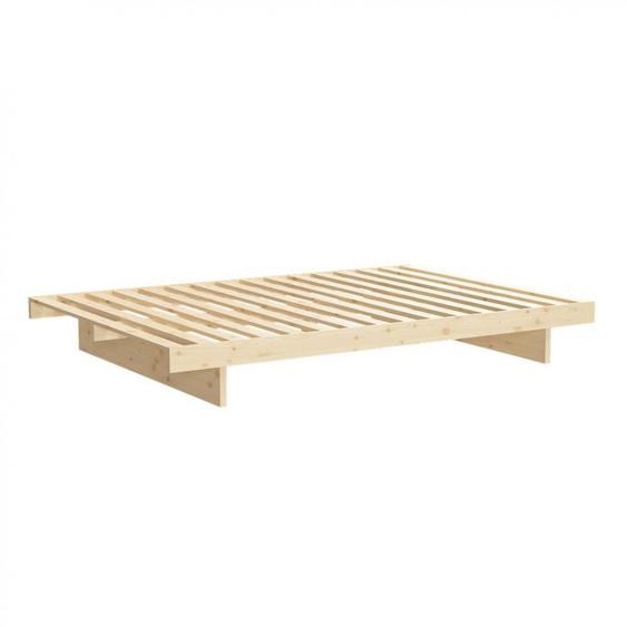 Sommier futon KANSO BED pin naturel  couchage 140 cm