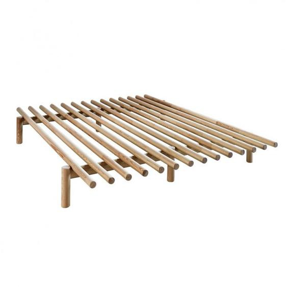 Sommier futon PACE BED pin laqué naturel  couchage 140 cm