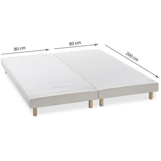 Kbedding - Sommier Tapissier 160x200 ( 2x 80/200 ) + 8 Pieds Offert