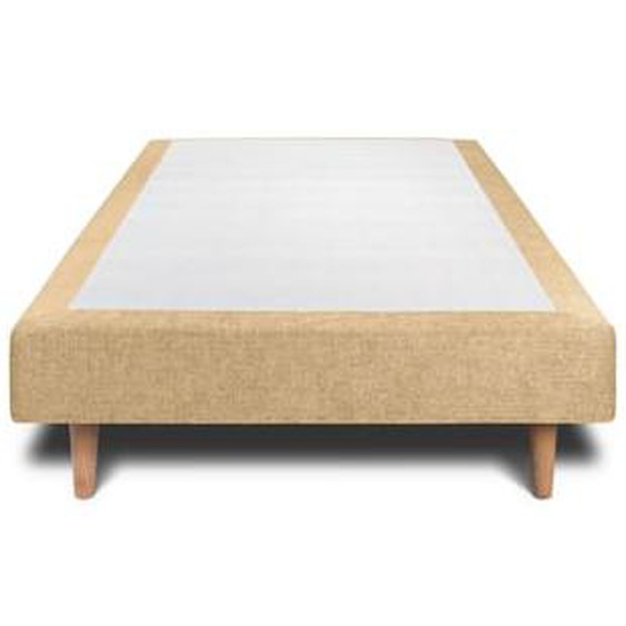 Sommier Tapissier Tissu Beige brun H29cm