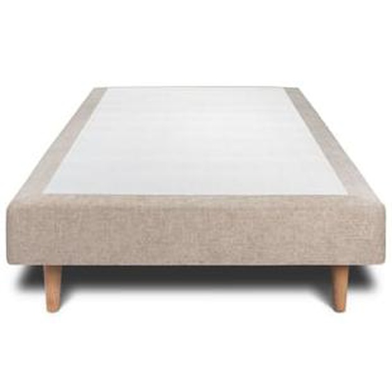 Sommier Tapissier Tissu Jaune H35cm
