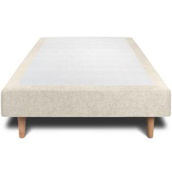 Sommier Tapissier Tissu Jaune H35cm