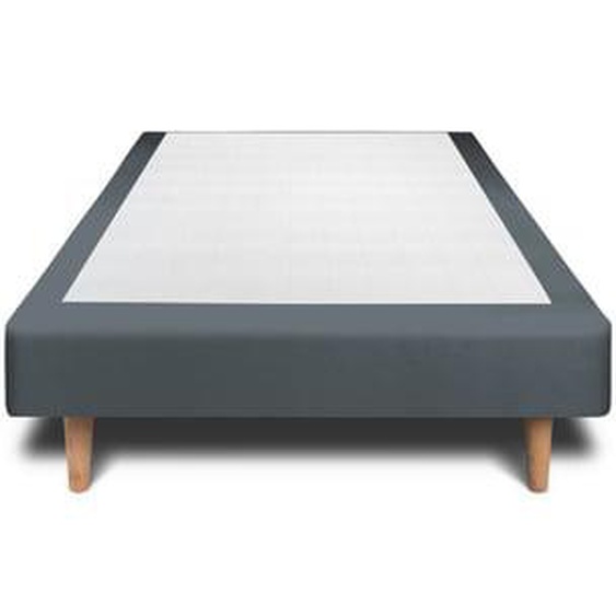 Sommier Tapissier Velours Gris anthracite H35cm