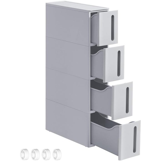 SONGMICS, étagère dangle sur roulettes, avec 4 tiroirs, dimensions : 17,3 x 45,2 x 84 cm