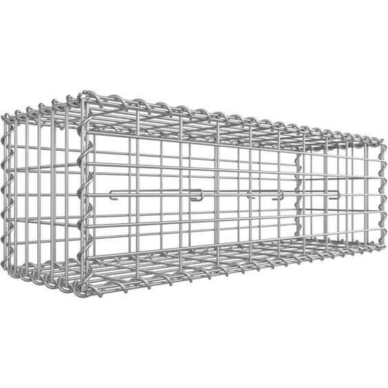 Gabion pour Pierre, 100 x 30 x 30cm, cloture gabion, Cage en Métal, Panier à Pierre, Maille 5 x 10 cm, Galvanisé, Mur, Paterre, Décoration de Jardin,