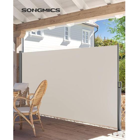 Paravent extérieur Store latéral 350 x 180cm Abri soleil Paravent extérieur rétractable - Beige GSA185E