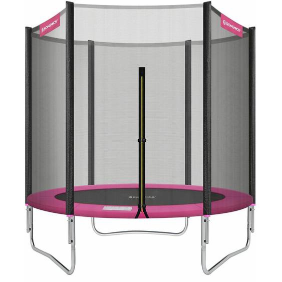 Trampoline extérieur, Diamètre 183 cm, tüv Rheinland gs Certifica, Équipement jardin - Noir et Rose STR061P01