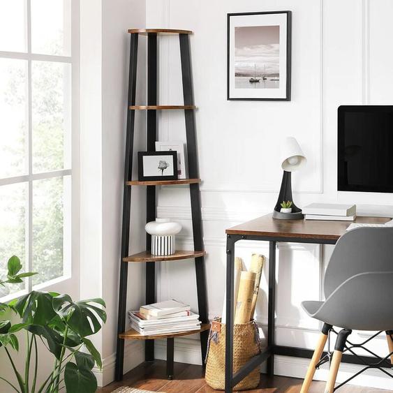 Songmics - vasagle Bibliothèque dangle Rétro, Étagère dangle, Rangement, Montage Facile, avec Cadre Métallique, pour Salon, Maison, Bureau, Rétro,