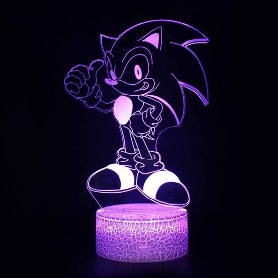 Sonic le hérisson 3D LED lampe de table veilleuse lampe de lecture cadeau pour enfants USB DE