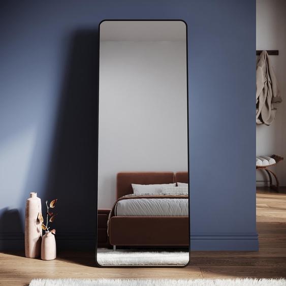 SONNI 160 x 60 x 2,8 cm miroir noir carré sur pied peut être fixé au mur