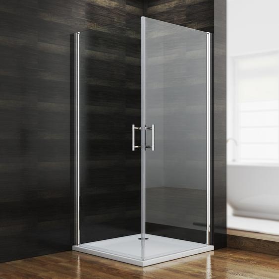 Cabine de douche SONNI à entrée dangle Nano Douche Porte pivotante Paroi de douche Paroi de douche 90x90x185cm