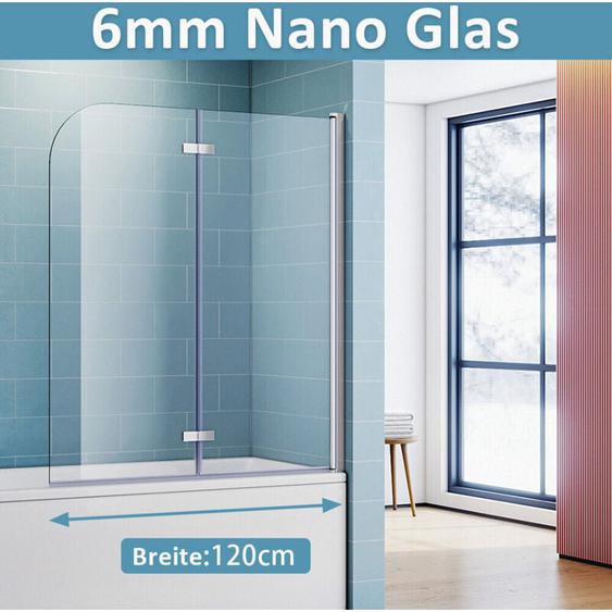 Sonni - Panneau de baignoire avec verre nano esg de 6mm Paroi de baignoire pliante H140xL120cm