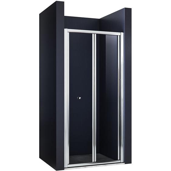 SONNI Paroi de douche 86 x 185 cm niche Porte pliante Porte battante Cabine de douche verre véritable gauche/droite