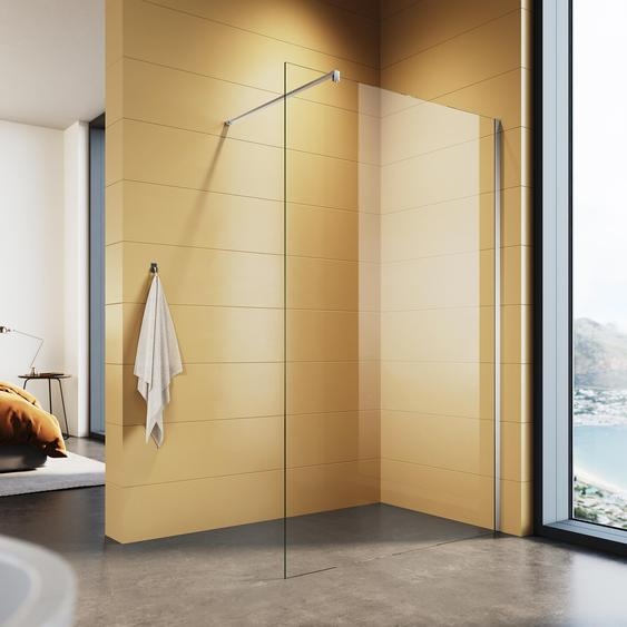 SONNI Paroi de douche Walk-in-Dusche NANO-GLAS (76cm) Verre pour douche avec verre de sécurité trempé de 8mm, hauteur 200cm