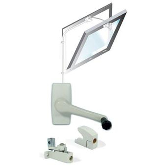 Souchier - Kit ferme imposte manivelle Windy 305 blanc pour châssis abattant intérieur L.3.05m - 26802