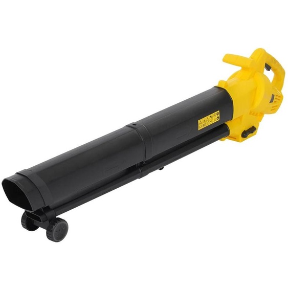 Souffleur/aspirateur à feuilles électrique - Appareil portatif - 3 000 W - 2 tubes - 15 000 tr/min - 220–240 V - Sac de ramassage universel - Nylon - Jaune