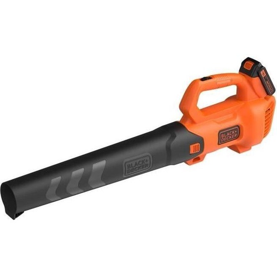 Souffleur Axial sans Fil BLACK+DECKER, 18V, Débit dair 580m3/h, Batterie 18V 2Ah, Chargeur 2Ah
