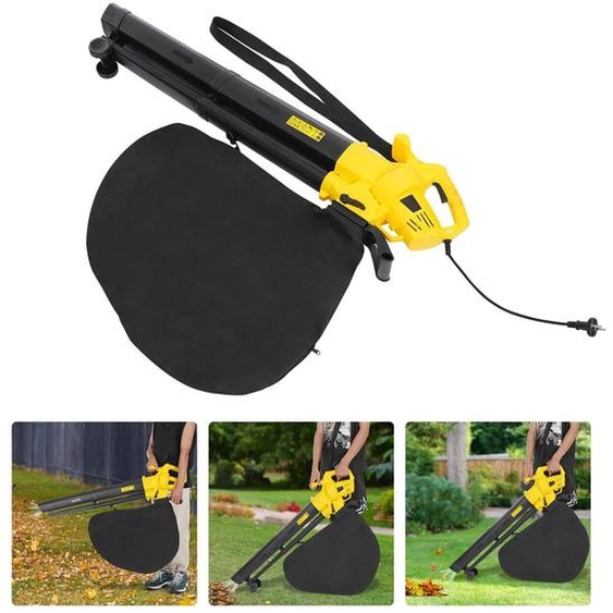 Souffleur de feuilles 3000 W - Souffleur de feuilles électrique portatif - Fonctionnement sur secteur (AC) - Puissant, idéal pour le jardin, la cour, lallée et la terrasse - Boîtier en nylon robuste