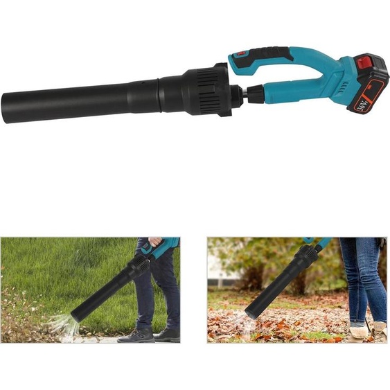 souffleur de feuilles à batterie 21V, sans fil avec batterie et chargeur, pour lentretien du gazon, le déneigement et le nettoyage de la cour, rouge