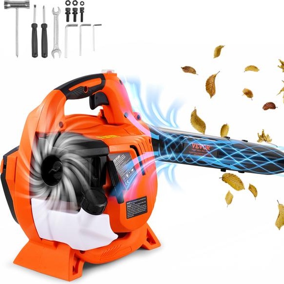 Souffleur de feuilles à essence VEVOR, 26 CC Souffleur de feuilles manuel à 2 temps avec réservoir de carburant, souffleur à essence 2 en 1, volume dair de 425 CFM, vitesse de 156 MPH, idéal pour lentretien du gazon, le nettoyage des feuilles et le