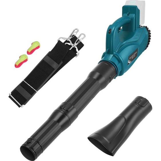 Souffleur de feuilles - Sans fil 18 V - 6 vitesses - Jusquà 297 km/h - Batterie incluse - Pour les feuilles et la terrasse - Bleu