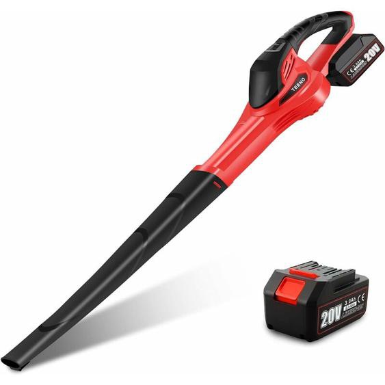 Teeno - Souffleur de feuilles sans Fil 20V 3.0Ah,Vitesse 13000 tr/min, durée de fonctionnement 18 min - Batterie et charger inclus
