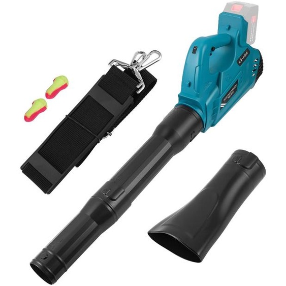 Souffleur de feuilles sans fil, 297 km/h, 6 vitesses, 3 tubes, compatible avec Makita 18 V