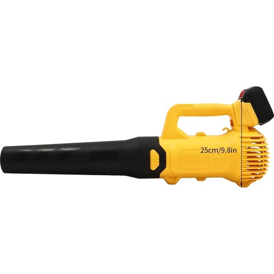 Souffleur de feuilles sans fil, puissance 3000W, 2 vitesses, batteries Dual-Lithium, jaune, deux batteries
