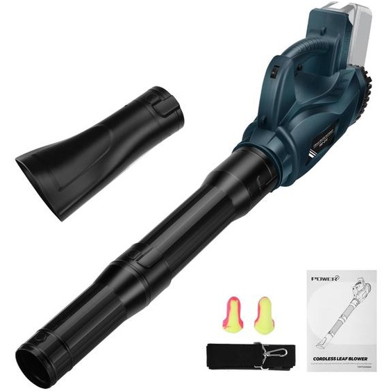 Souffleur de feuilles sans fil, sans balais, avec 6 vitesses, débit dair de 35 m/s, compatible avec les appareils Bosch 18 V