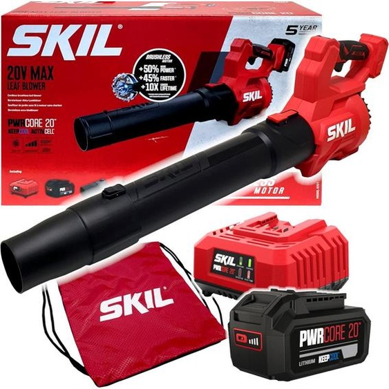 Souffleur à feuilles sans fil Skil 20 V 0331 AA (1 batterie de 4,0 Ah, carton)